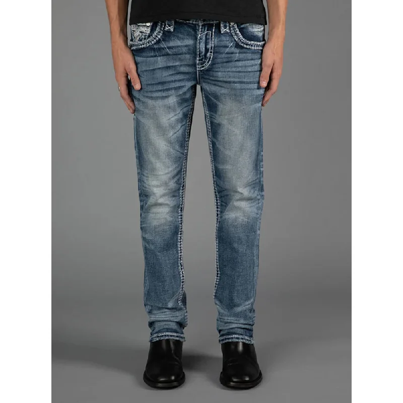 Rock Revival Mens Landon Alt Straight Jeans - RP5501A203R Athletic Men's Compression