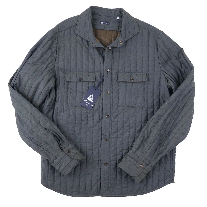 Finamore Quilted Cotton Shirt-Jacket Athletic Men's High