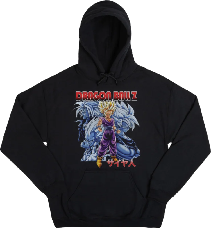 Saiyans Black Hoodie Refined Men's European