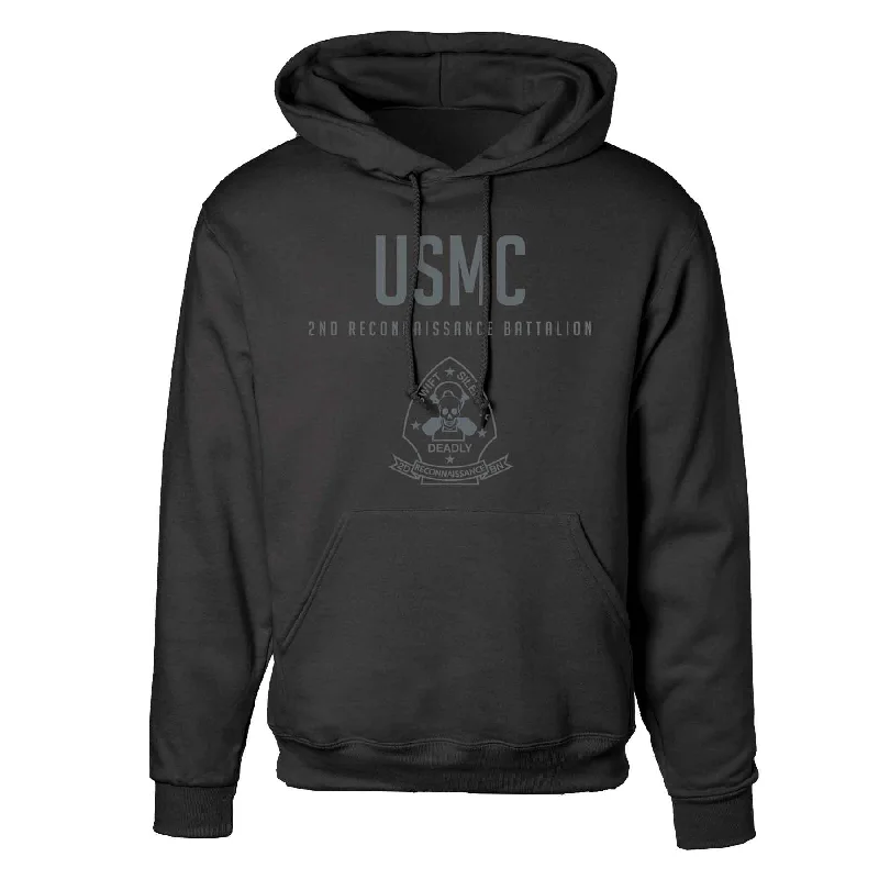 2nd Reconnaissance Battalion Tonal Hoodie Sophisticated Men's French