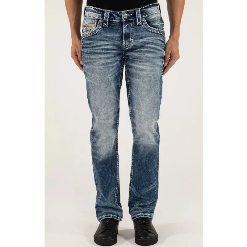 Rock Revival Mens Jaxson Straight Jeans - RP3964J202R Trendy Men's Bucket