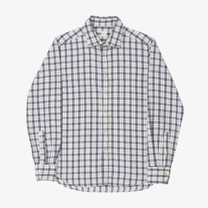 Check Shirt Polished Men's Silk