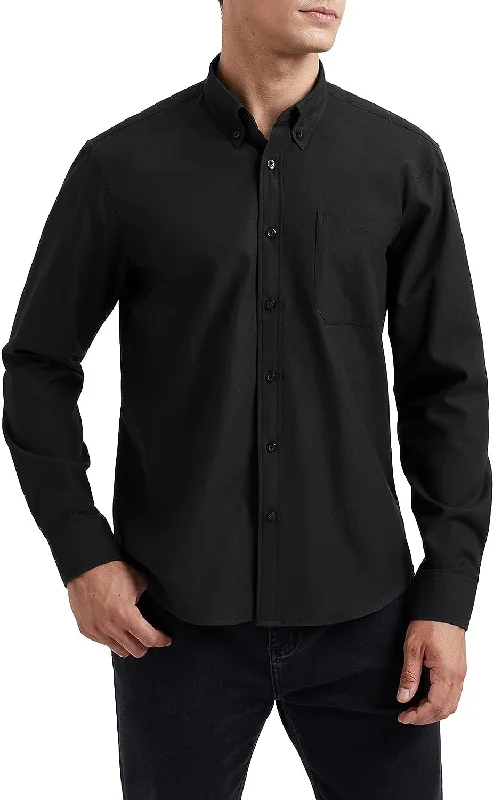 Men's Dress Shirt with Pocket - BLACK Artistic Men's Avant