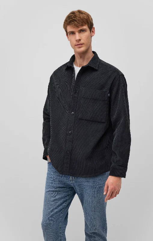 CORDUROY BUTTON-UP SHIRT IN PHANTOM Relaxed Men's Australian 