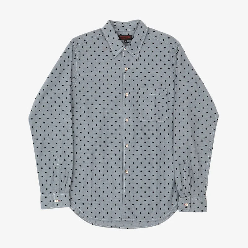 Polka Dot Shirt Polished Men's Silk