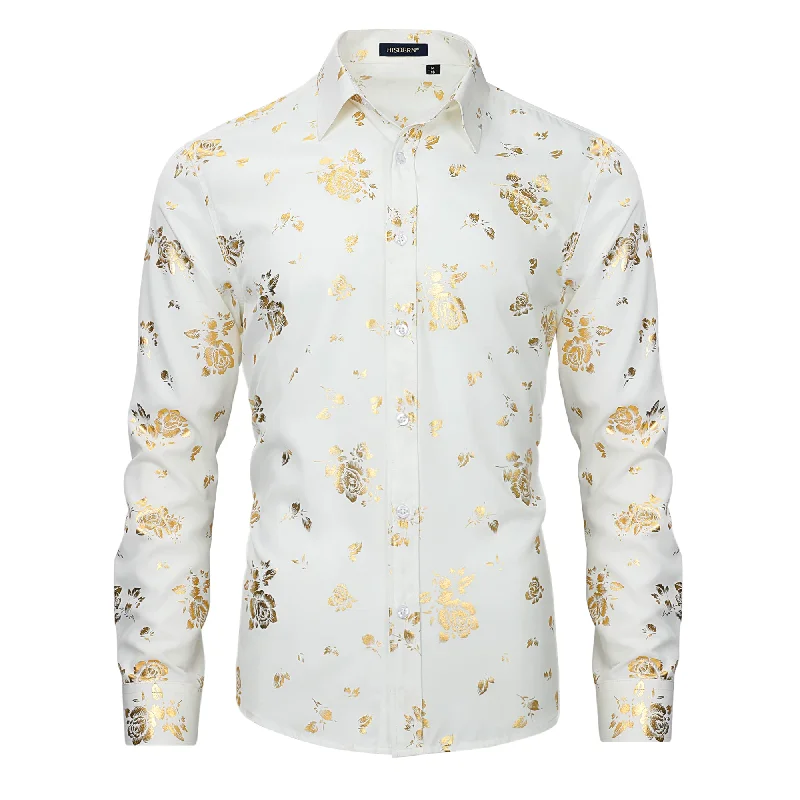 Men's Long Sleeve Shirt With Printing - TJ-WHITE Sharp Men's Italian