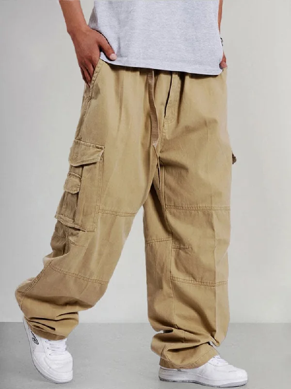 Loose 100% Cotton Cargo Pants Dynamic Men's Moto