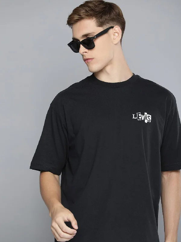 Men's Solid Loose Fit T-shirt Monochromatic All