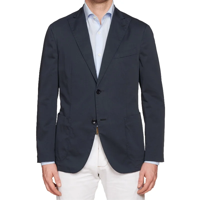 BOGLIOLI Milano "K.Jacket" Blue Cotton Unlined Peak Lapel Jacket EU 50 NEW US 40 Practical Men's Quick