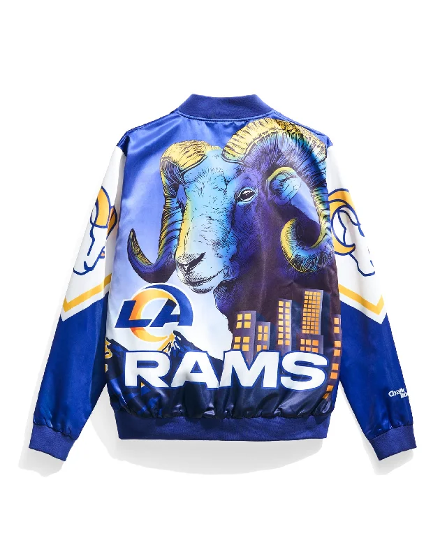 Los Angeles Rams Fanimation Satin Jacket Confident Men's High