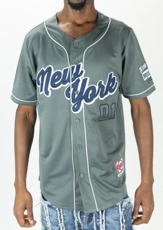 Rebel Minds New York Interlock BP Jersey (Grey) Classic Men's Pin