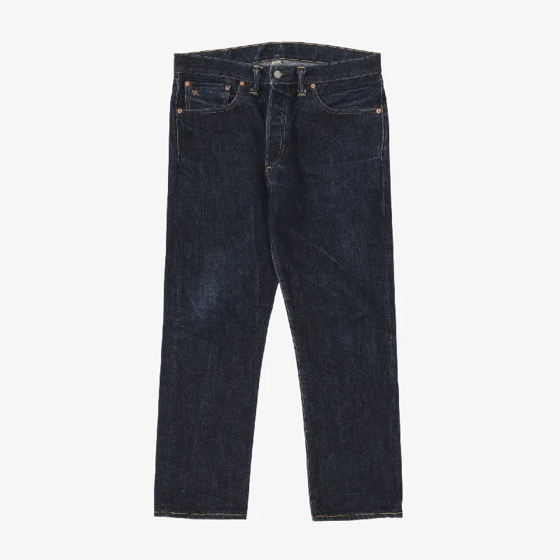 Slim Narrow Selvedge Denim Refined Men's Classic 