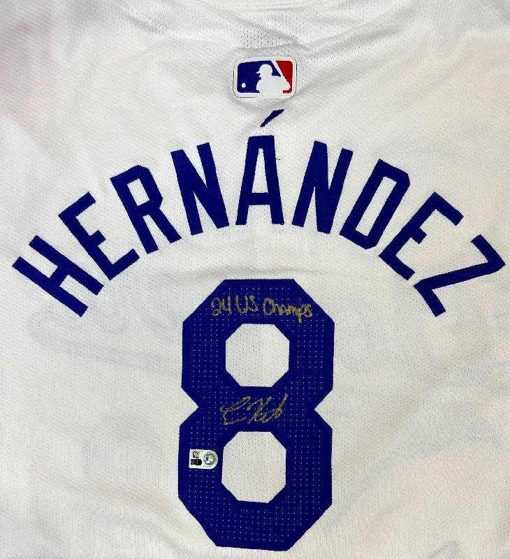 Kiké Hernandez Autographed "24 WS Champs" Dodgers Authentic Jersey Luxurious Men's High