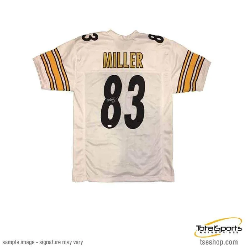 Heath Miller Signed White Custom Jersey Practical Men's Quick