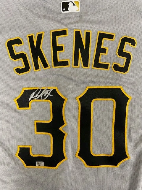 Paul Skenes Autographed Pirates Authentic Gray Jersey Artistic Men's Hand