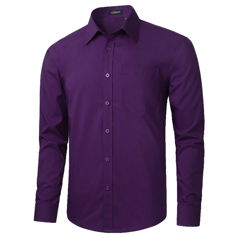 Men's Dress Shirt with Pocket - PURPLE Lumberjack