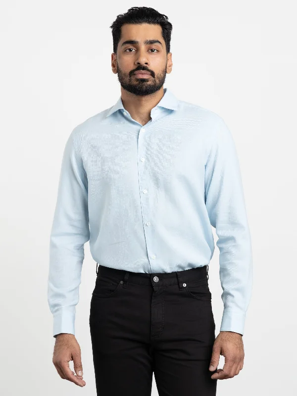 Light Blue Cashco Shirt Confident Men's High