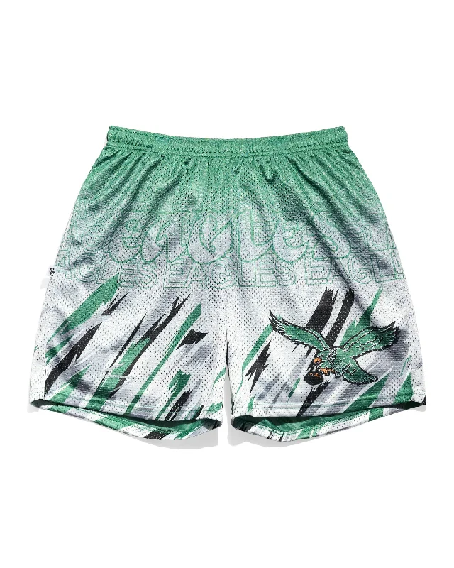 Philadelphia Eagles Kelly Green Classic Sketch Retro Shorts Streetwear Style