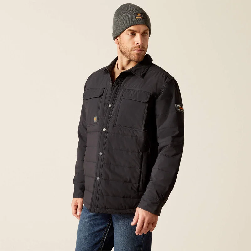 Rebar Cordura Ripstop Insulated Shirt Jacket - Black Sporty Men's Tennis