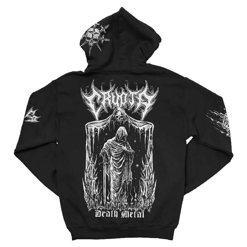 Crypta "Death Metal" Zip Hoodie Earthy Men's Sustainable 