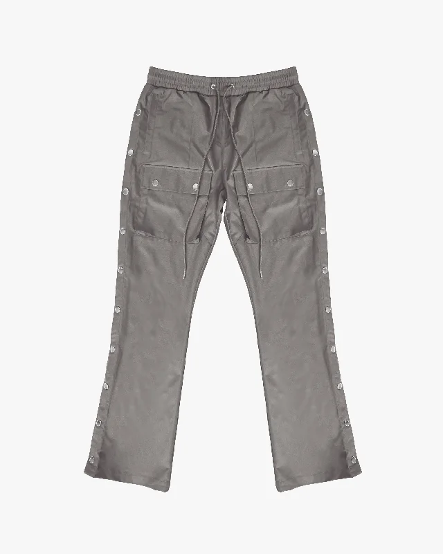 EPTM SNAP CARGO FLARED PANTS-GREY Earthy Men's Hemp