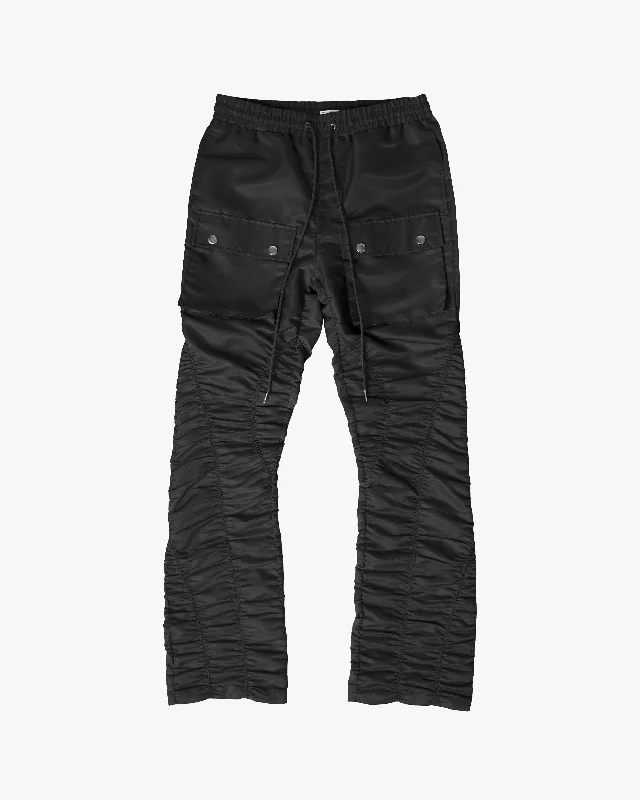 EPTM RUCHED FLARE PANTS-BLACK Adventure