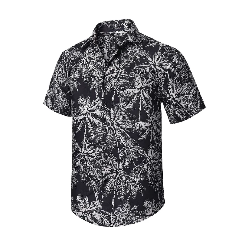 Funky Hawaiian Shirts with Pocket - A2-BLACK Trendy Men's Scandinavian