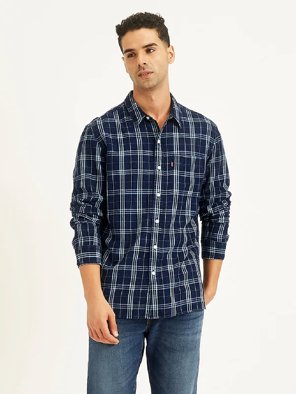 Men's Checkered Slim Fit Shirt Earthy Men's Sustainable 