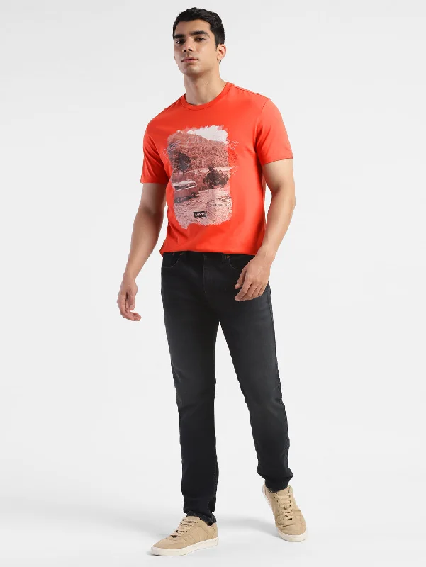 Men's Graphic Print Slim Fit T-shirt Practical Men's Multi