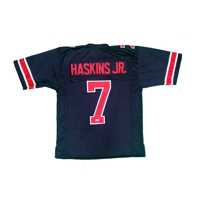 Dwayne Haskins Signed Custom Black College Jersey Cozy Men's Winter