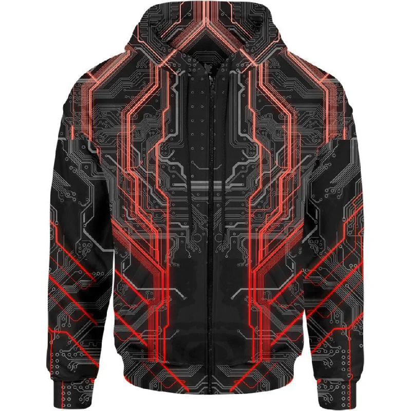 Circuit Zip Hoodie Luxurious Men's High