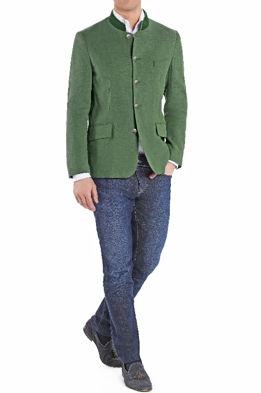 Bavarian Blazer from Stretch-Linen in green Unique Men's Patch