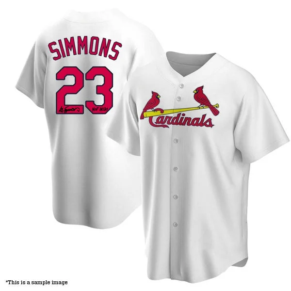 Ted Simmons Autographed "HOF 2020" Cardinals White Replica Jersey Tough Men's Tactical