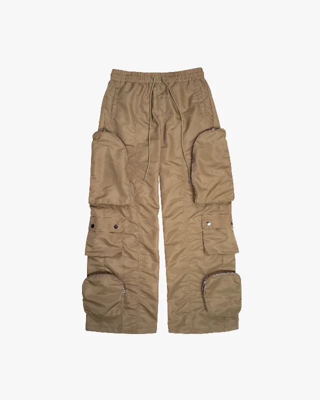 EPTM BAGGY MOON ZIP CARGO PANTS - KHAKI Dynamic Men's High