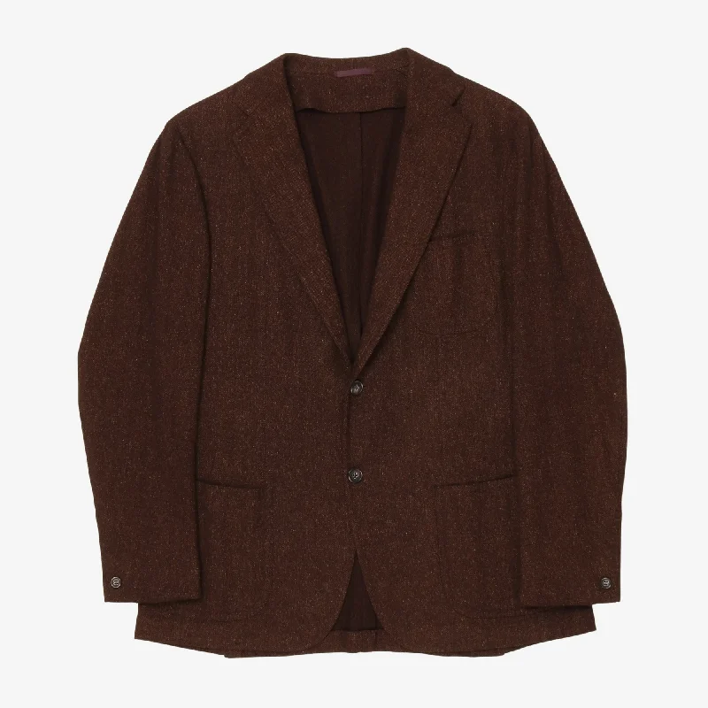 Wool Silk Blazer Sporty Men's Athleisure 