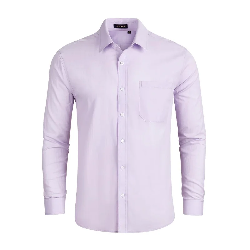 Men's Dress Shirt with Pocket - LAVENDER Earthy Men's Hemp