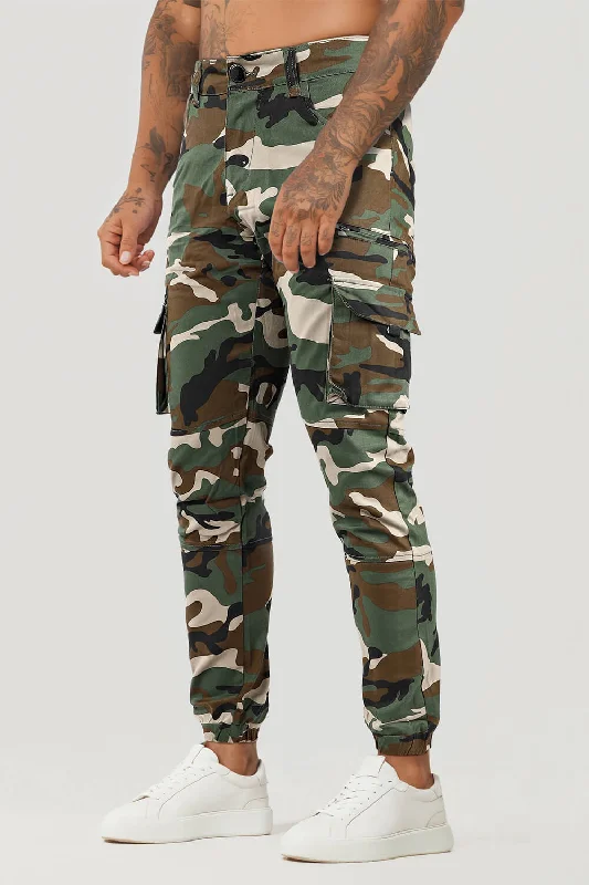 Match Men's Camouflage Wild Cargo Pant - Dark Green Dapper Men's Bow