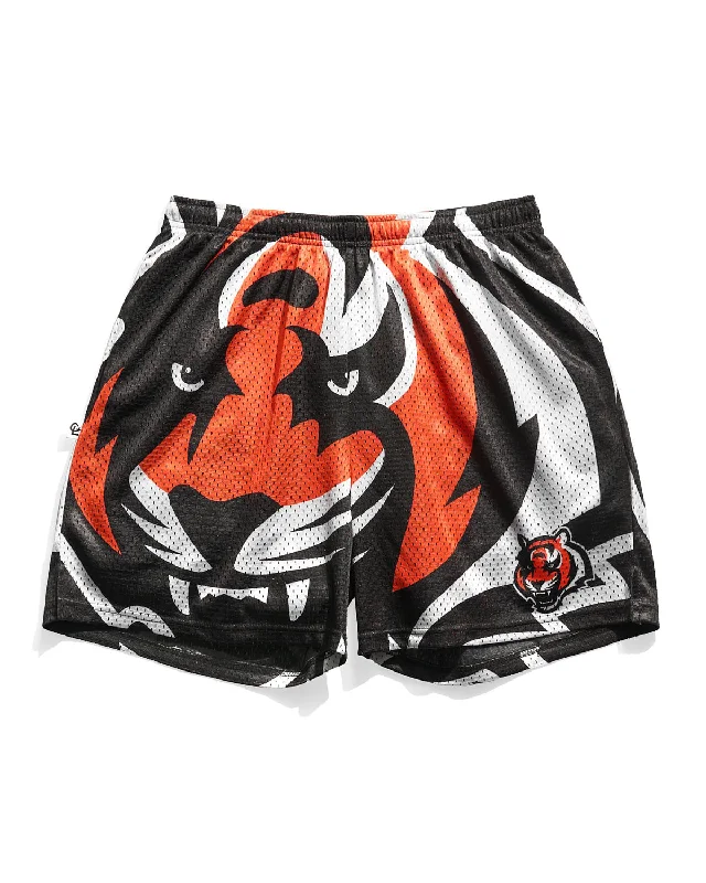 Cincinnati Bengals Big Logo Retro Shorts Polished Men's Satin