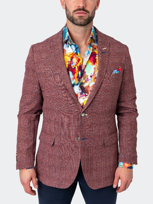 Blazer Unconstructed Preppy Orange Refined Men's Hand