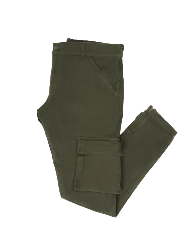 Strategy Cargo Pants (Olive) Luxurious Men's High