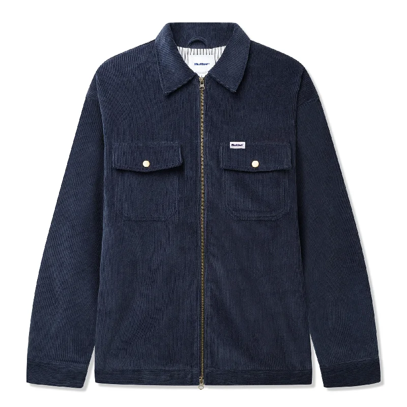 Butter Goods Corduroy Club Jacket Navy Refined Men's Hand