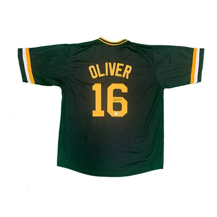 Al Oliver Signed Custom Black Baseball Jersey Stylish Men's Tropical 