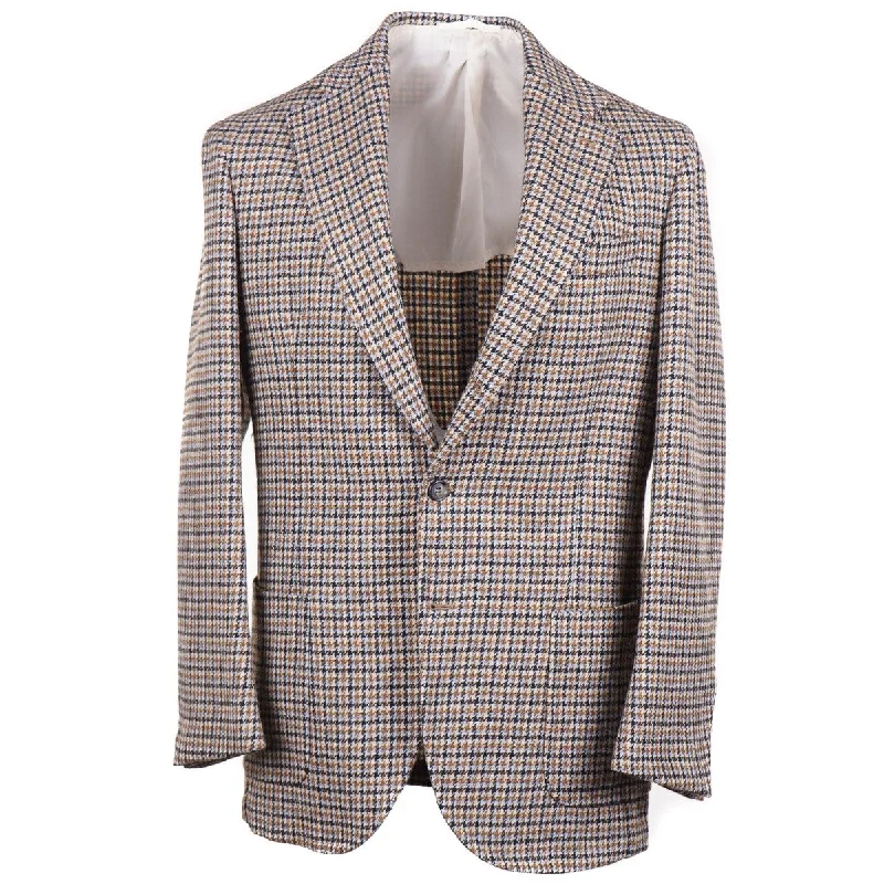 Finamore Slim-Fit Tweed Wool Sport Coat Vintage Men's 1970S Disco