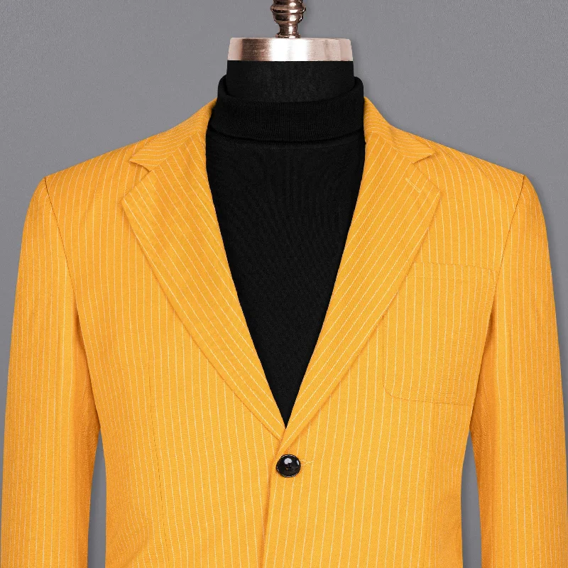 Sunshine yellow Woolrich Striped Sports Blazer Artistic Men's Avant