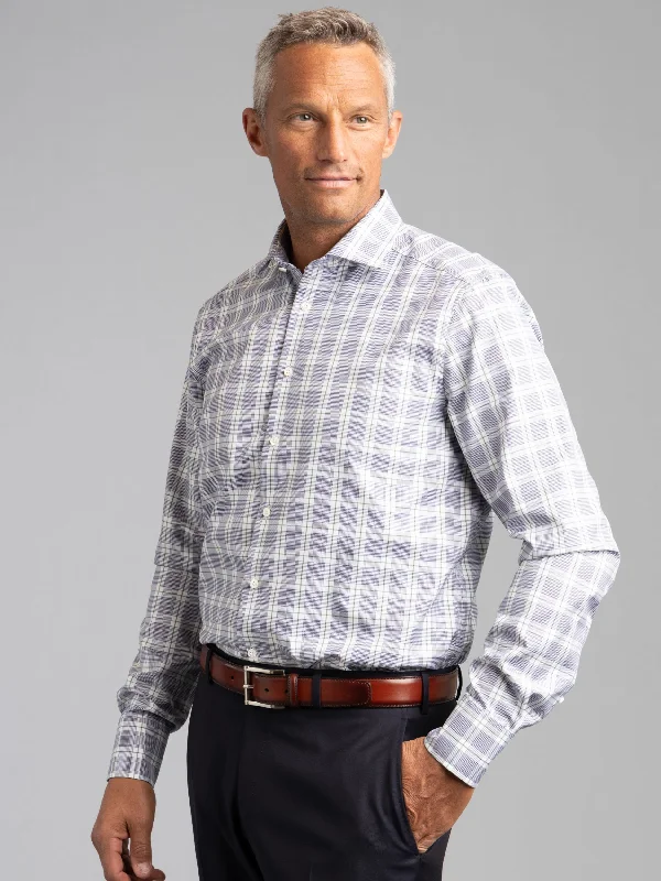 Blue Checked Twill Shirt Bold Men's Animal