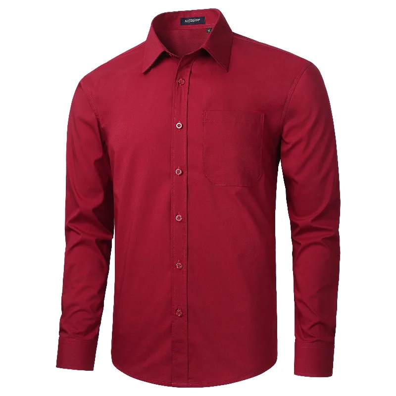 Men's Dress Shirt with Pocket - BURGUNDY Dynamic Men's High