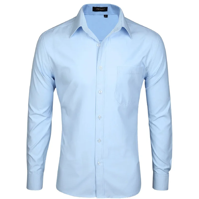 Men's Dress Shirt with Pocket - LIGHT BLUE Sophisticated Men's French