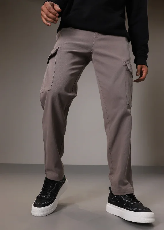 Brown Twill Cargo Pant Tailored