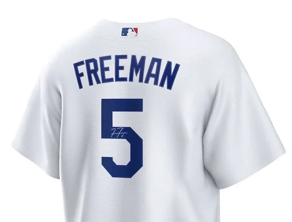 Freddie Freeman Autographed Dodgers Replica Jersey Monochromatic Office Style