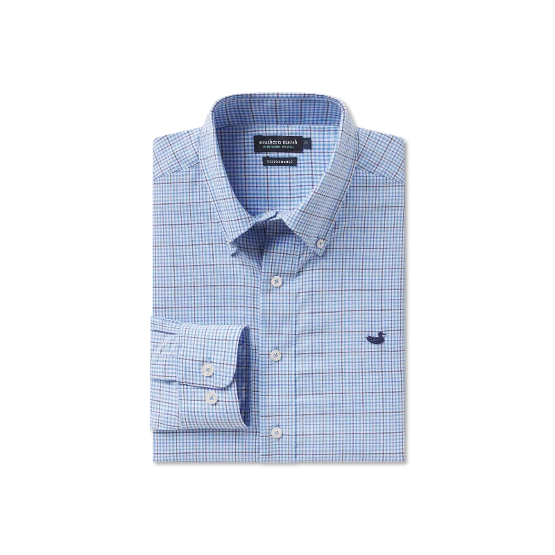 Dyer Performance Gingham Dress Shirt Practical Men's Quick